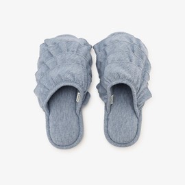 Afternoon Tea Living JJ82 Slippers, Room Shoes, Ruffle Room Shoes, blue