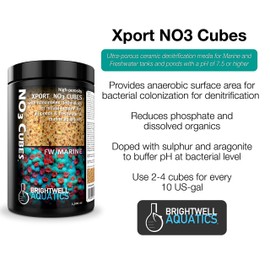 Brightwell Aquatics Xport BIO Cubes - Ultra-Porous Biological Filter Media for Filtration in Marine and Freshwater Aquariums