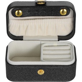 KALLORY Joyero De Viaje Mini Portátil Estuche Para Pendientes y Anillos Delicado Soporte Para Joyas Para Viajes