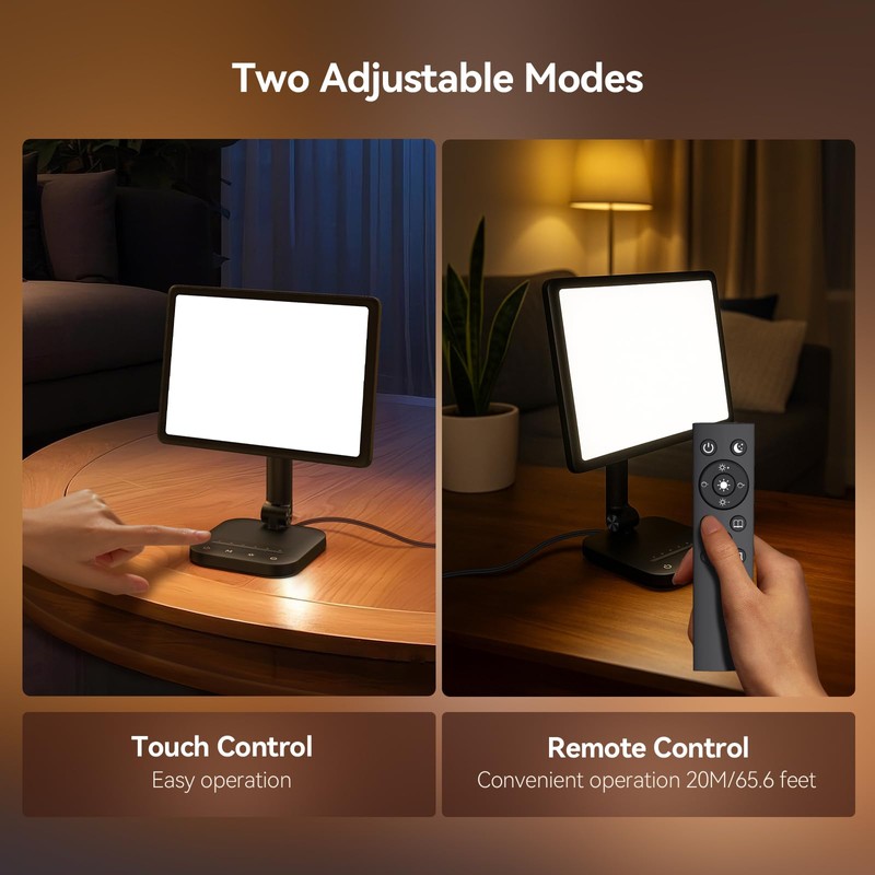 RICIAL Sun Lamp, 12000 Lux UV-Free Light Therapy Lamp with