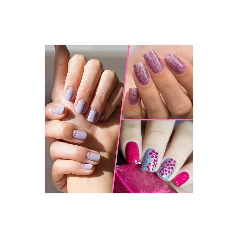 600pcs Uñas Postizas Acrilic Cuadradas Cortas 12 Tamaños