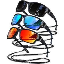 SQOQS Polarized Sunglasses for Men Women Sports Goggles Lightweight Frame Cycling Running Fishing Driving UV400 Protection