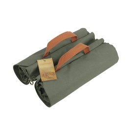 TOURBON Waterproof Canvas Bicycle Bike Rear Seat Carrier Luggage Storage Bag Cycling Double Roll-up Pannier Bag Rear Pack - Green