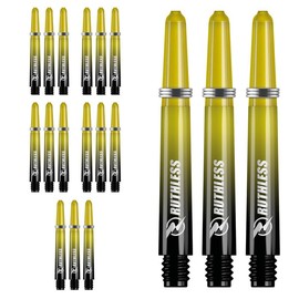 RUTHLESS Deflectagrip Polycarbonate Dart Shafts | Durable Stems with Springs in Tweenie Length, 40mm, Black & Yellow, 5 Sets (5XS1591)