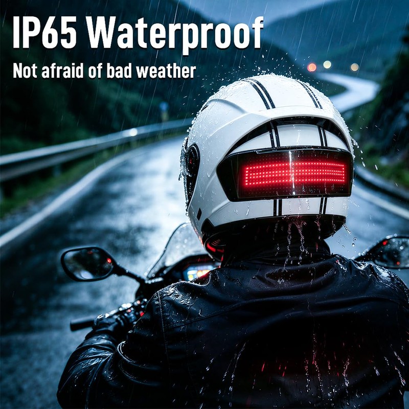 Smart LED Helmet Light with APP Control – 4-in-1 Motorcycle