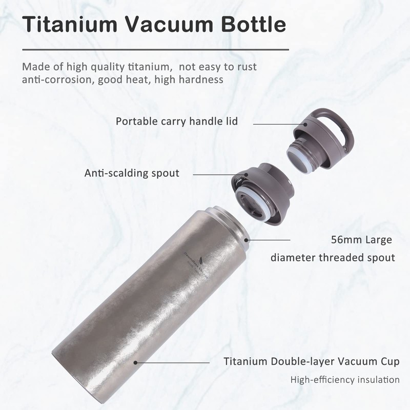 Boundless Voyage 800ml / 27oz Titanium Water Bottle Vacuum Insulated