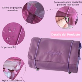 Bolsa de Cosmeticos, Estuche Organizador Portatil de Viaje, Bolsa de Cosméticos Multifuncional, Neceser Mujer para Viaje y Uso Diario, Regalo Íntimo para Damas, Viajeros de Negocios, Violáceo