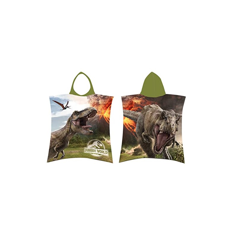 Jerry Fabrics Jurassic World Bath Poncho Hooded Bath Towel Beach