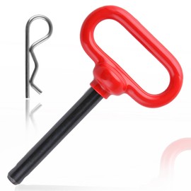 LEONTOOL Red Handle Hitch Pin Accessories for Tractors Red Handle Hitch Pin Accessories Trailer Hitch Lock Pin Spring Steel R Clip Trailer Tow Hitch Clip and Pin Trailer Pin Assortment Kit Tow Hitch