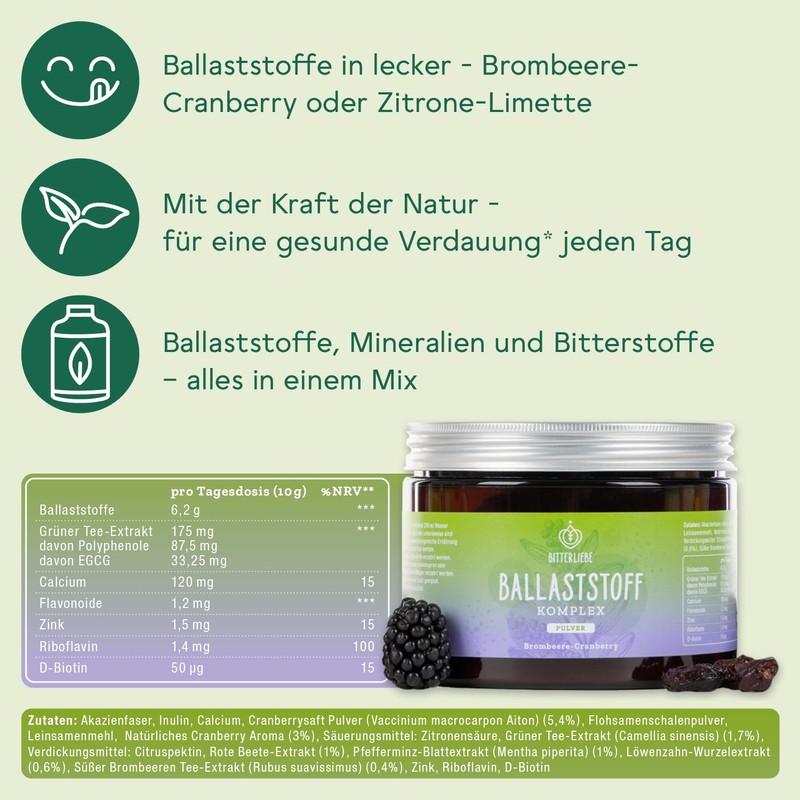 BitterLiebe - Intestinal Building Package - with Postbiotics, Probiotics and
