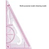9 Pieces French Metric Ruler Bevelled Transparent Ruler Curve Shaped