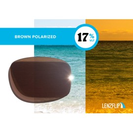 LenzFlip Polarized Replacement Lenses Compatible with Rayban New Wayfarer RB2132 58mm Sunglasses - Crafted in USA - (B15 : Brown Polarized)