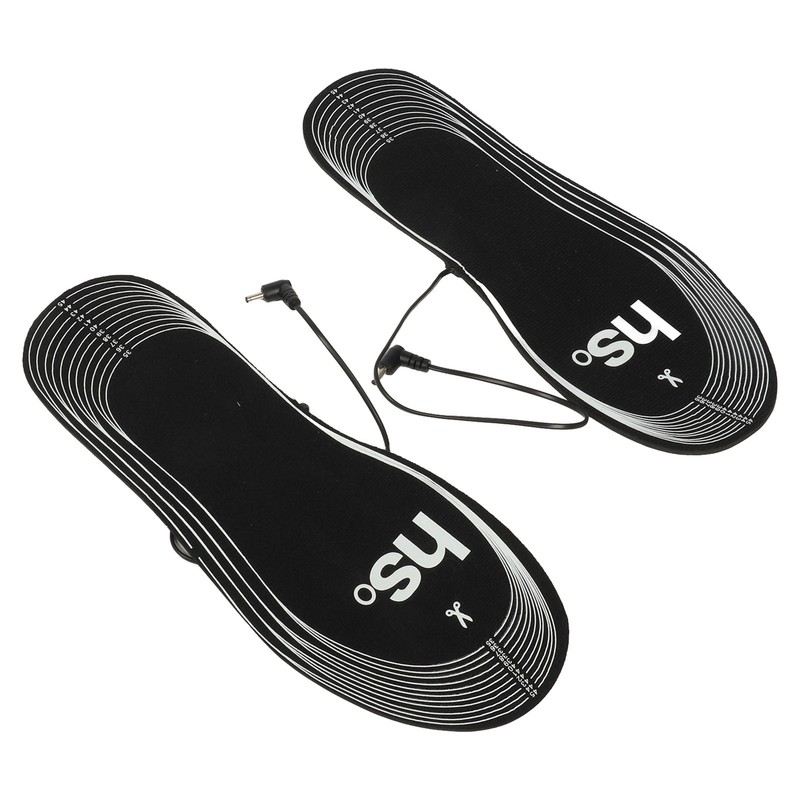 1Pair Heated Insoles Electric Insoles 4.5V Battery Powered Soft Carbon