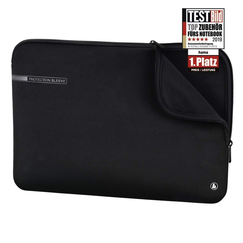 Hama 00101544 11.6-Inch Soft Protective Laptop Sleeve - Black
