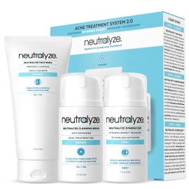Neutralyze Moderate To Severe Acne Treatment Kit 2.0 - Maximum Strength Acne Kit, 2% Salicylic Acid, Mandelic Acid & Nitrogen Boost Skincare Technology - Acne Treatment for Teens & Adults (90+ Day)