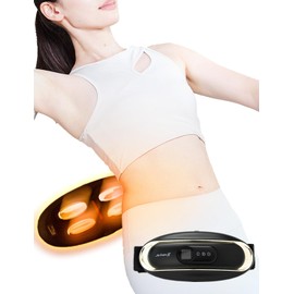 MyComfort Waist Relaxing Heat EMS W Care with Far Infrared Function, 3 Levels of Temperature Adjustment, 6 Types of 16 Vibration Patterns, Release Waist, Lower Back, Warming Gift, Birthday (Black)