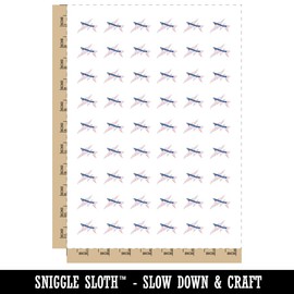 Flying Fish Soaring Temporary Tattoo Water Resistant Fake Body Art Set Collection - 54 1" Tattoos (1 Sheet)