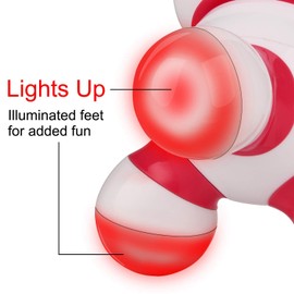 cotsoco Handheld Massager Mini Portable Vibrating Body Massager with LED Light for Hand Head Neck Back Legs Arms Pain Release, Battery Operated, Easy Hand Grip