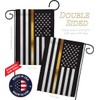 US Thin Gold Line Garden Flag - Set Mailbox Hanger