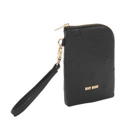 MARY QUANT Simple Embossed Daisy Multi Pouch [010/Black/FREE]
