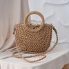 Inshere Women's Straw Beach Bag, Woven Shoulder Bag with Handbag,