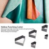 5Pcs Leather Punch Die Set Hollow Diamond Shape Cutting Mold