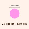 Yeachlaing 1" Round Colored Dot Stickers Labels,660 Pack,Pink