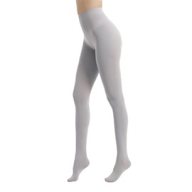 CACCICO 80D Semi Opaque Tights for Women Stretchable High Waist Womens Stockings Soft Pantyhose with 20+ Colors Grey-S