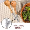 Folkulture Salad Servers or Salad Tongs, Wooden Spoons for Cooking,