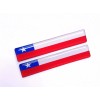 DIGIART INTERNATIONAL CHILE CHILEAN FLAG 3D EPOXY CAR EMBLEM SET
