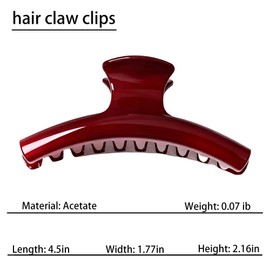 Hair Claw Clips,Hair Clips for Women for Fine and Thick,Strong Hold,High-end Hair Accessories Are Ideal Gifts for Women(Ankara Red)