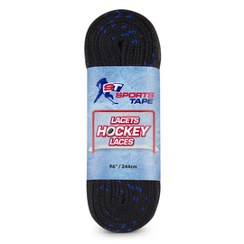 SportsTape Unisex Hockey Skate Laces (Black, 108 ")