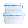 HUSANMP Large Borosilicate Tempered Glass Food Storage Containers with BPA-Free