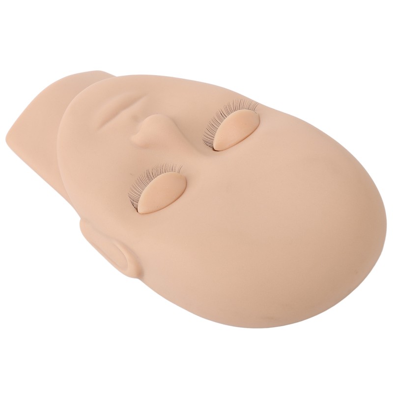 Lash Mannequin Head Reusable Soft Touch Rubber Replaced Eyelids Mannequin