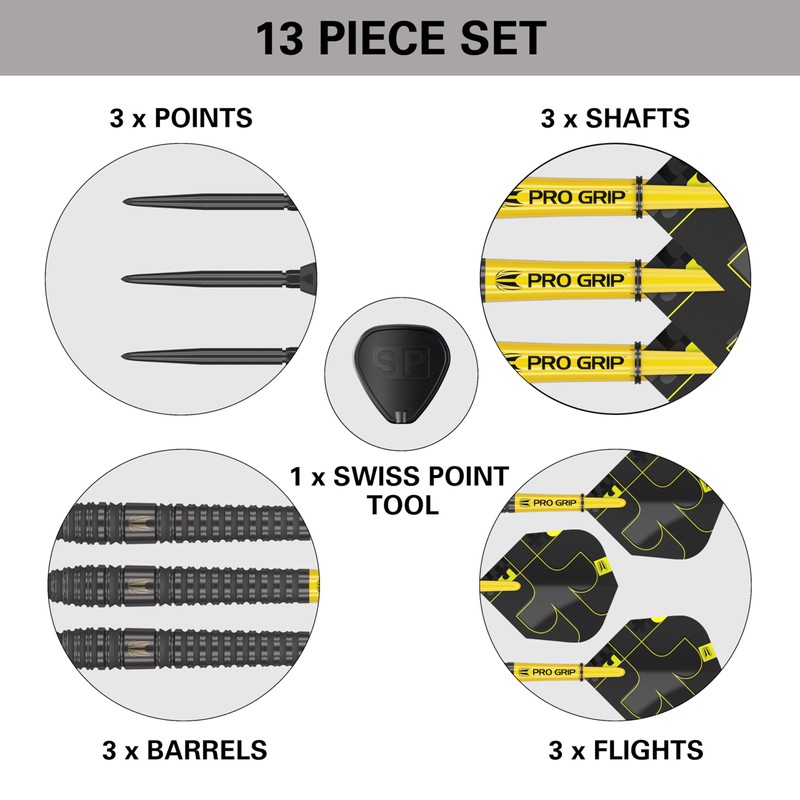 Target Darts Bolide Void 90% Tungsten Dart Set, Steel Tip