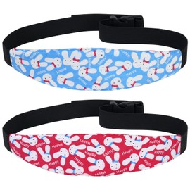 Children's Headrest, Children's Headrest, Child Seat Accessories, Headband, Adjustable Sleeping Holder Belt for Baby Seats, Car Seats (Red + Blue)