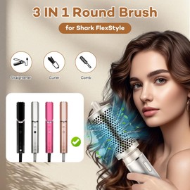 Large Round Brush for Shark FlexStyle HD400 Series Blow Dryers Attachment, Volumizing Brush Styling Tool for Straight, Wavy, Curly, and Coily Hair