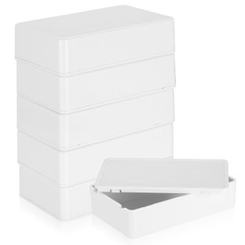 6 Pcs Plastic Project Box, Electronic Junction Box, Enclosure Box for Electronics, Power, Instrument Case Box (white, 100x60x25mm)