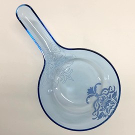 Senko 65362 Samira Washball, Basin, Approx. Diameter 11.4 x 3.1 inches (29 x 8 cm), Blue, Clear, Damask Pattern, Thin, Lightweight