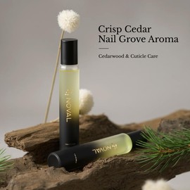 NOVAL Roll on Cuticle Oil for Men, Perfect Cedar Scent, Nail Oil for Nourishing & Moisturizing with Jojoba and Cedarwood Oil, Made with Natural Ingredients, 0.34fl.oz