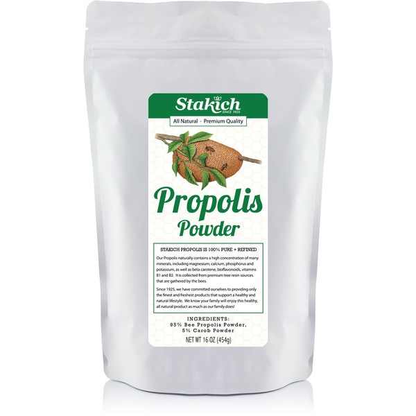 Stakich Bee Propolis Powder - All Natural- 1 Pound (16