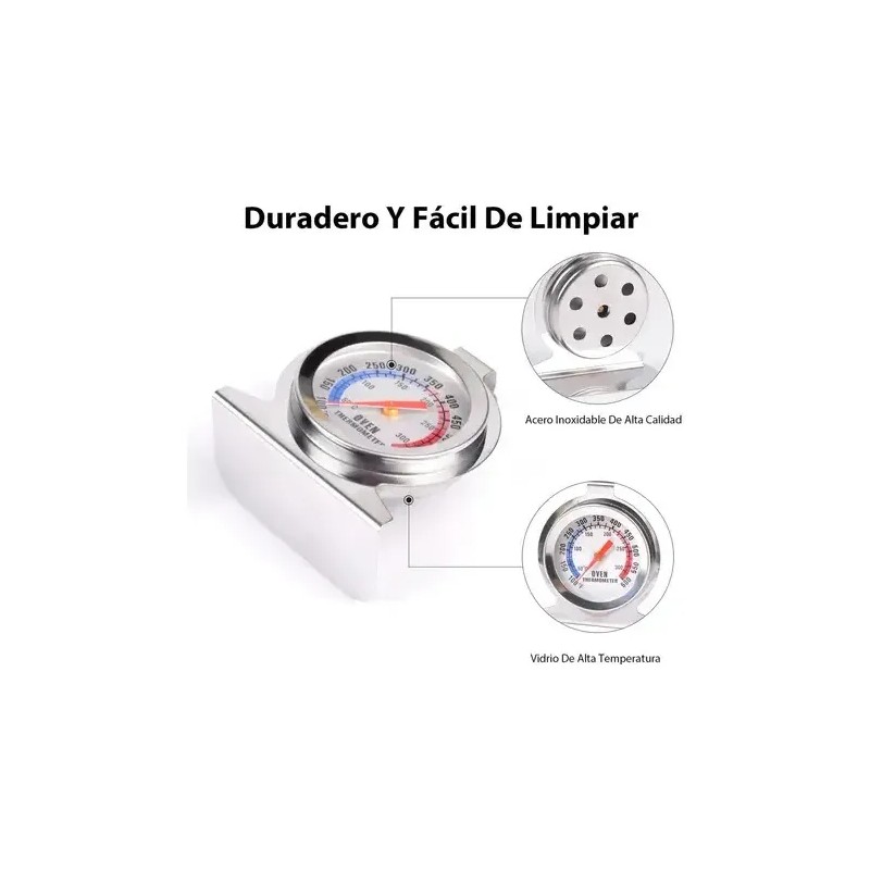 Termómetro de Horno de Acero Inoxidable para Monitorear Temperatura