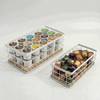 2-Pack White Coffee Pod Holder Basket with Wooden Base -