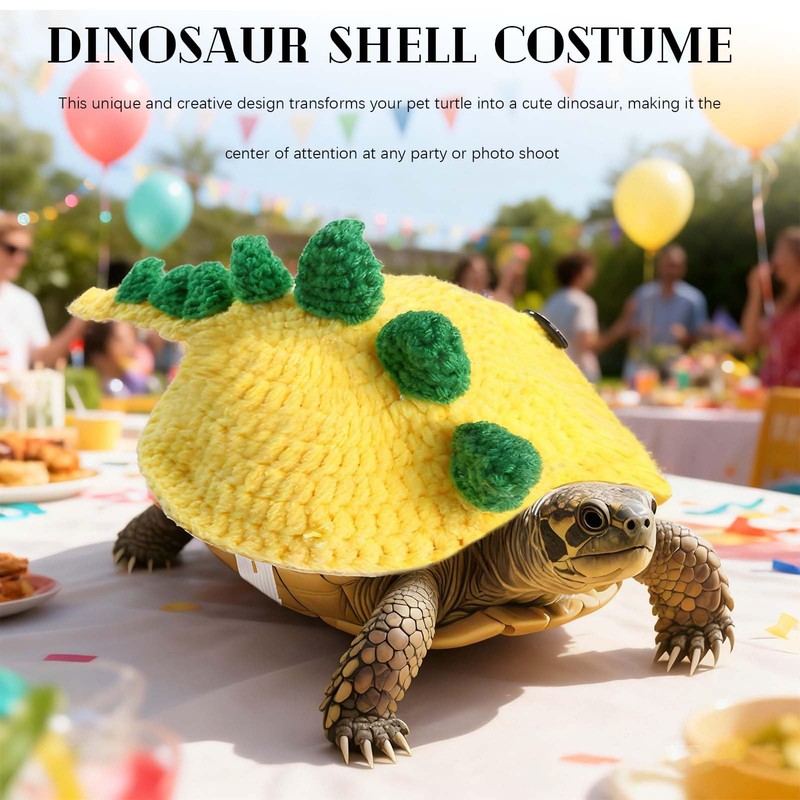 Knitted Turtle Sweater - Dinosaur Shell Costume with Adjustable Strap,