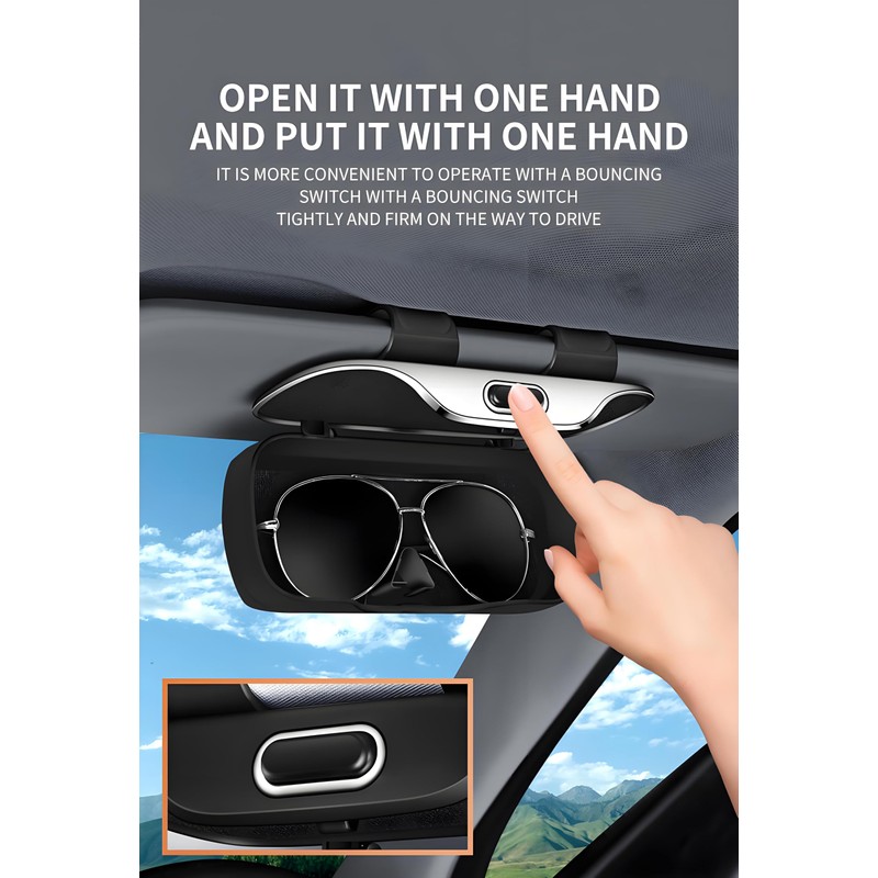GDQ Car Sunglass Holder Eyeglass Holder Car Visor Glasses Case