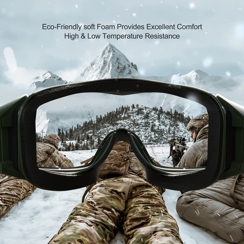 XaegisTac Airsoft Anti fog Goggles Adjustable Military Tactical Glasses with