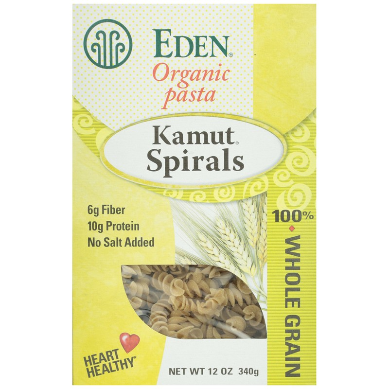 Eden Organic Kamut Spirals, 12 oz, 100% Whole Grain, Fusilli,