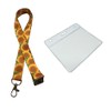 Hi Quality 20mm ID Neck Lanyard & Flexible Clear Plastic ID Card Holder Pocket (Sunflowers)