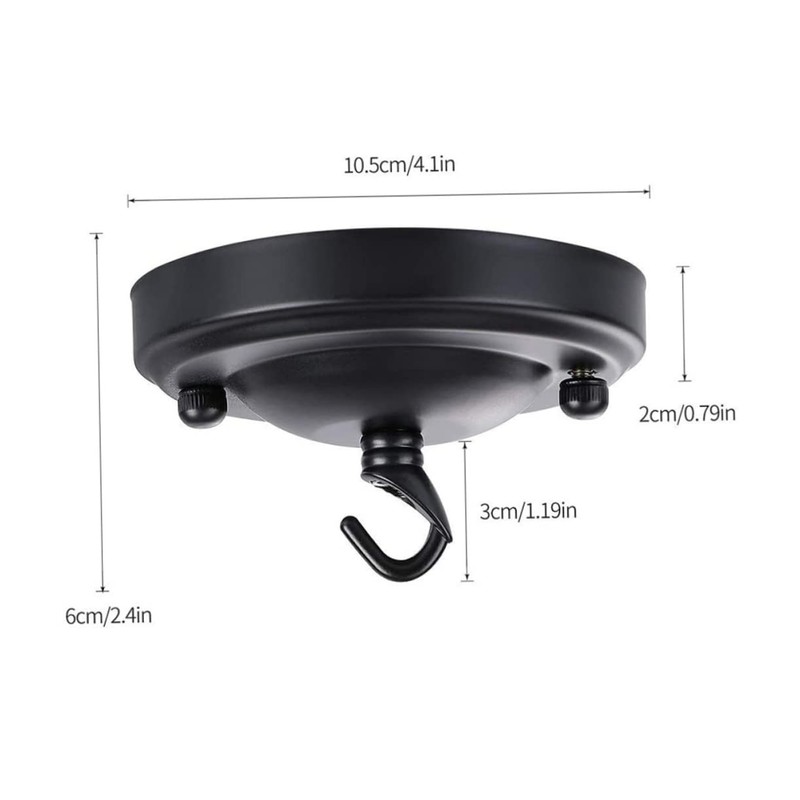 GRIRIW Retro Style Cover Plate for Light Fixture Mounting Hook