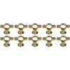 Zamak Pipe Clamps Brass-Plated 12-35 mm Pack of 10 Size